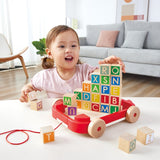 Hape - Pull-along Cart with Alphabet Blocks