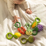 Oli & Carol - Natural Rubber Teether & Rattle - Artichoke
