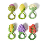 Oli & Carol - Natural Rubber Teether & Rattle - Tomato