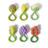 Oli & Carol - Natural Rubber Teether & Rattle - Artichoke
