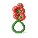 Oli & Carol - Natural Rubber Teether & Rattle - Tomato