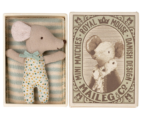 Maileg - Sleepy-Wakey Baby Mouse in a Match Box