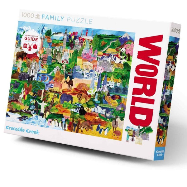 Crocodile Creek - 1000pc Family Puzzle - World Collage