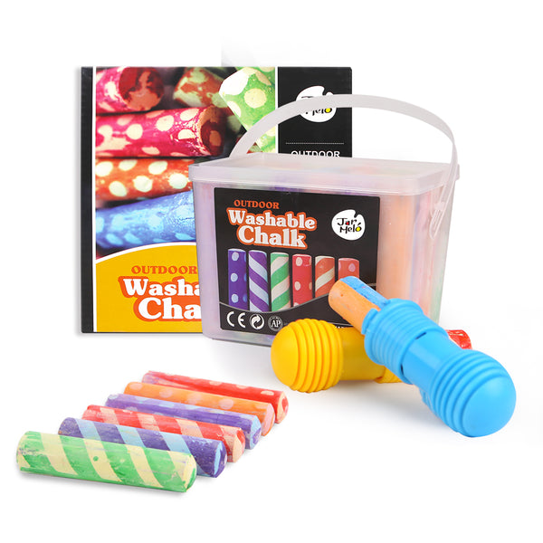 Jar Melo - Outdoor Washable Chalk 24 Colour Kit with 2 Holders