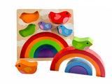 Wooden Bird and Rainbow Puzzle