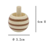 Wooden 'Flip Over' Spinning Top