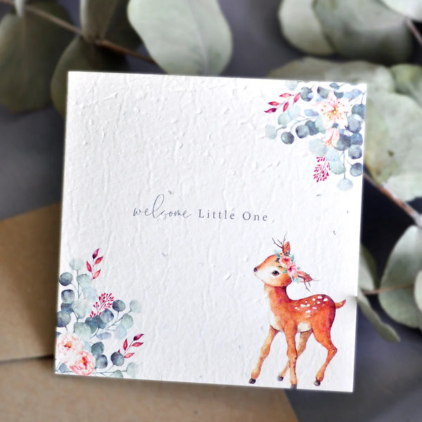 Nurturing Nature Cards | Australia's Original Plantable Gift Card - Welcome Little Deer