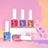 No Nasties - Water Based Scented Scratch Off Kids Nail Polish: Blueberry Muffin - Blue