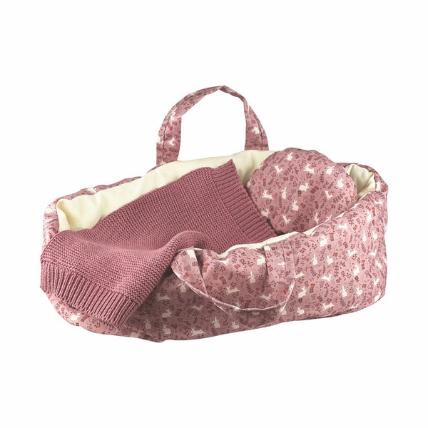 Egmont – Carry Cot - Dusty Pink with Bunnies