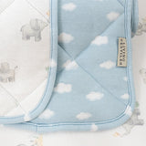 Living Textiles - Reversible Quilted 100% Organic Cotton Comforter - Elephant Playtime