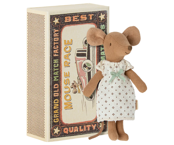 Maileg - Big Sister Mouse in Matchbox - Brown