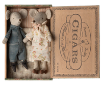 Maileg - Grandma & Grandpa Mice in Matchbox