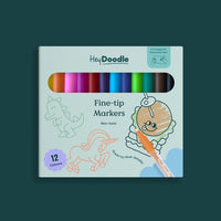 HeyDoodle - 12 pk Fine Tip Markers