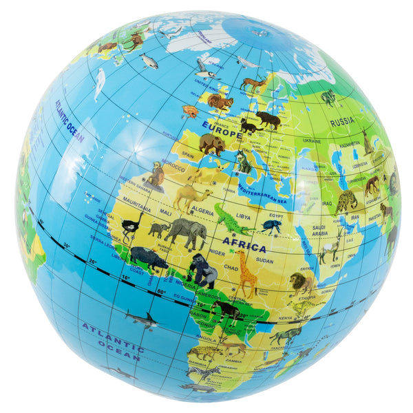 Caly - Inflatable World Globe - Animal Planet - 42cm