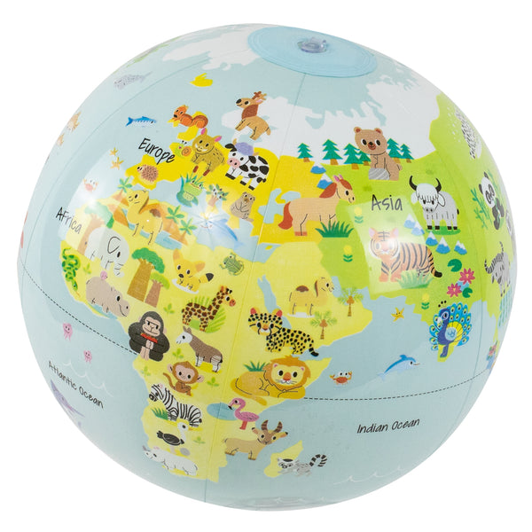 Caly - Inflatable World Globe - Baby Animals - 30cm
