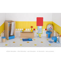 Wooden Dollhouse Furniture - Bathroom - 7 pcs