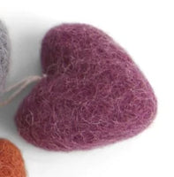 Gry & Sif - Handcrafted Felt Christmas Ornaments - Mini Hearts