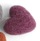 Gry & Sif - Handcrafted Felt Christmas Ornaments - Mini Hearts