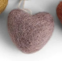 Gry & Sif - Handcrafted Felt Christmas Ornaments - Mini Hearts
