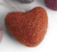 Gry & Sif - Handcrafted Felt Christmas Ornaments - Mini Hearts