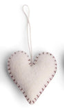 Gry & Sif - Handcrafted Felt Christmas Ornaments - Classic Stitch Hearts