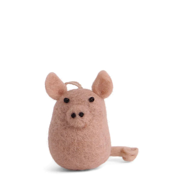 Gry & Sif - Handcrafted Felt Animals - Lucky Pig