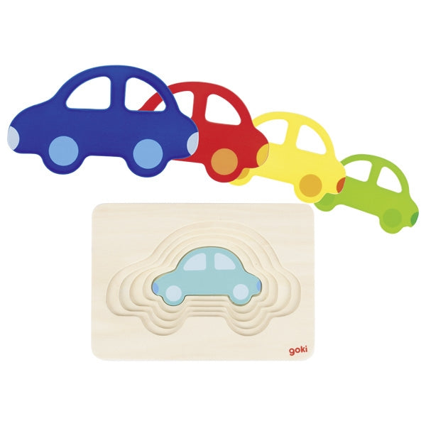 Goki - Multi-layered Jigsaw Puzzle - Car