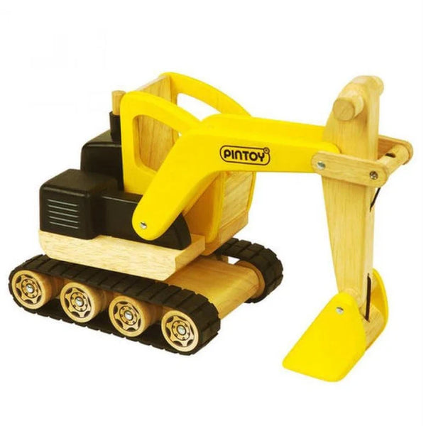 PinToy - Wooden Excavator Digger