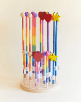 Sarah's Silks - Pink & Purple Silk & Wood Streamer - Wand for Pretend Play