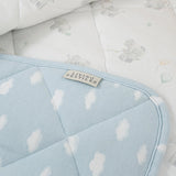 Living Textiles - Reversible Quilted 100% Organic Cotton Comforter - Elephant Playtime