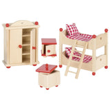 Wooden Dollhouse Furniture - Children's Room - 12 pcs