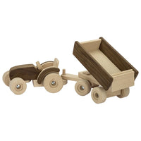 Goki Nature - Wooden Tractor With Trailer