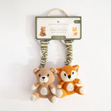 Living Textiles - Fox & Bear 2pk Stroller Toys