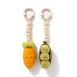 2 Pack Mini Market Brunch Stroller Toys - Carrot & Green Peas