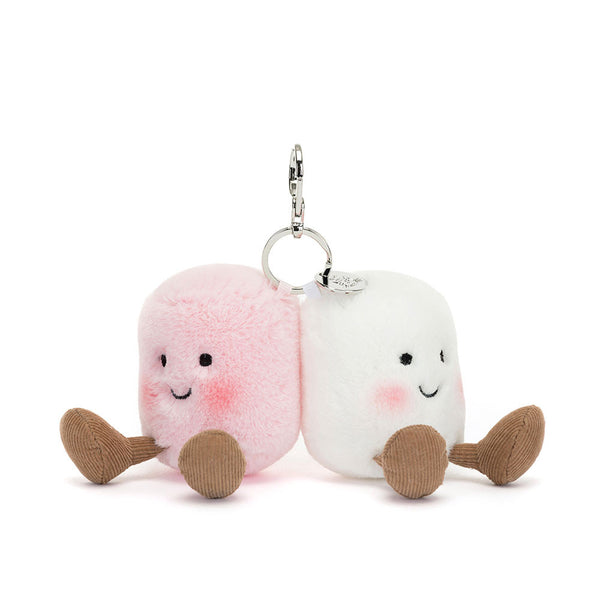 Jellycat Amuseables - Pink and White Marshmallows Bag Charm