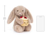 Jellycat - Bashful Bunny - Beige Bunny 'Birthday'