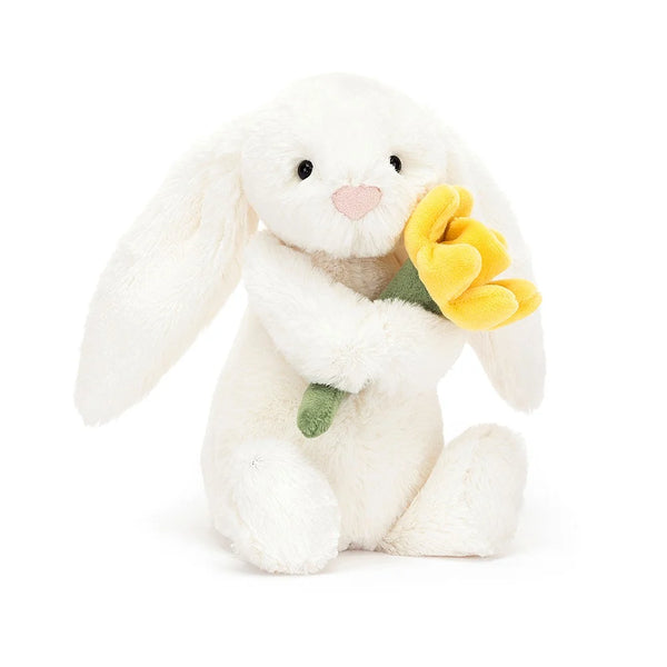 Jellycat - Bashful Bunny - White with Daffodil