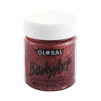 Global Colours - Liquid Face Paint - Red Glitter 45ml