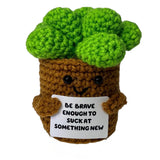 Handmade Crochet Plush Support - Be Brave to Suck at Something New Succulent