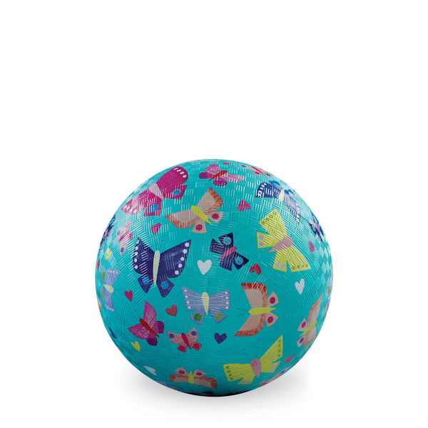 Crocodile Creek - 5" Playground Ball - Butterfly Rainbow (Aqua)