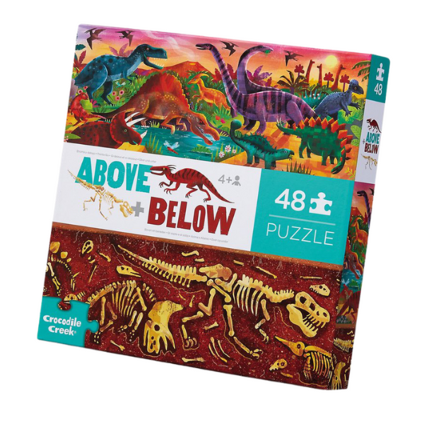 Crocodile Creek - Above & Below Puzzle 48 pc - Dinosaur World