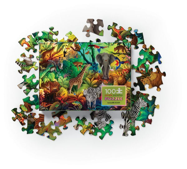 Crocodile Creek - Holographic Puzzle 100 pc - Jungle Paradise