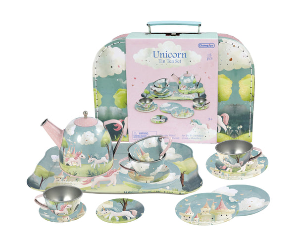 Tin Tea Set Case - Unicorn