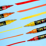 Life of Colour - Permanent Paint Pens- Classic Colours Brush Tip