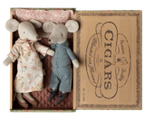 Maileg - Grandma & Grandpa Mice in Cigarbox