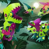 Clixo - Dino Adventure - 36 Piece Set