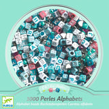 Djeco - 1000 Alphabet Beads - Blues & Silvers