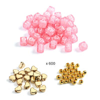 Djeco - 1000 Alphabet Beads - Pinks & Golds