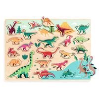 Djeco - 22 Piece Wooden Dinosaur Puzzle