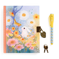 Lockable Secret Diary with Magic Pen - Spring Bunny